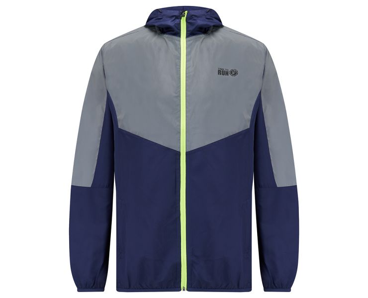 Men s Hooded Running Jacket Windproof Reflective High Vis Lightweight Free Returns 5 Reviews