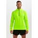 Men's Thermal Wicking Hooded Running Top Lime Green
