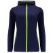 Womens Thermal Running Hoodie Jacket Peacoat Blue