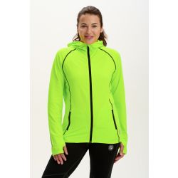 Womens Thermal Running Hoodie Jacket Lime Green