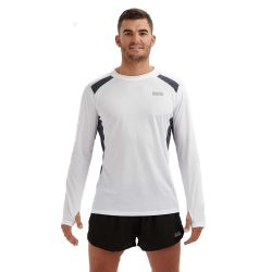 Men's Pace Spirit LS Running T Shirt White
