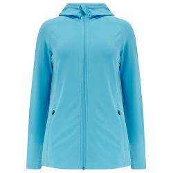 Womens Thermal Running Hoodie Jacket Atoll Blue