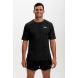 Men's Spirit Short Sleeved Training Running T Shirt-Black-Charcoal