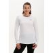 Women's Spirit Long Sleeved Training Running T Shirt-White-Charcoal