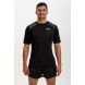 Men's Pace Spirit Short Sleeved Running T Shirt-Black-Charcoal