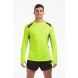 Men's Pace Spirit Long Sleeved Running T Shirt-Lime-Charcoal