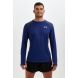 Men's Pace Spirit Long Sleeved Running T Shirt-Midnight-Charcoal