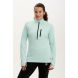 Women's Running Top - Long Sleeved Zip Neck With Chest Pocket - Mint