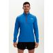 Running Shirt For Men With Half Zip - Lightweight - Thermal - Breathable Grid Fabric Fabric - Airforce