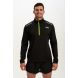 Running Shirt For Men With Half Zip - Lightweight - Thermal - Breathable Grid Fabric Fabric - Ebony