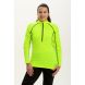 Ladies Running Top With Zip Neck - Lightweight Quick Dry Thermal - Lime