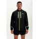 Men's Pace Running Jacket - Lightweight Windproof Reflective Trim & Two Pockets - Ebony