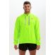 Men's Pace Running Jacket - Lightweight Windproof Reflective Trim & Two Pockets - Lime