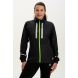 Women's Pace Running Jacket - Lightweight Windproof Reflective Trim & Two Pockets - Ebony
