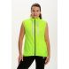 Women's Pace Running Gilet - Lightweight Windproof Reflective Trim & Two Pockets - Lime Green