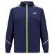 Men's Waterproof Pace Running Jacket - Lightweight Breathable Reflective Trim & Three Pockets - Peacoat